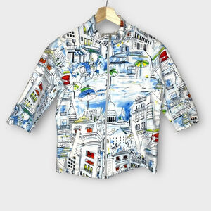 🦜 Drapers & Damon's Top Spring Jacket MEDIUM Paris Art to Wear